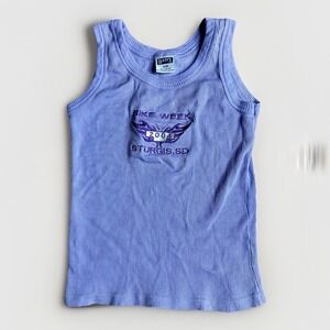 Vintage 2004 Sturgis Bike Week Tank Womens S/M Lavender Baby Ribbed Motorcycle